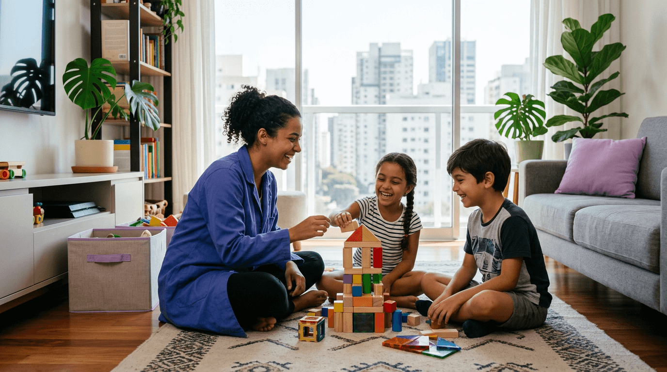 Babá para férias escolares em São Paulo